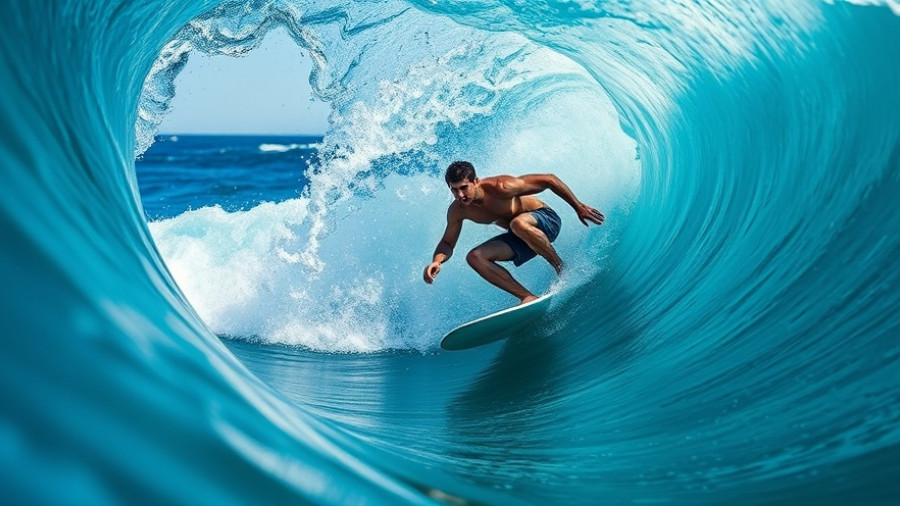 Surfer demonstrating technique in a barrel wave, Goofy vs Regular Surfing.