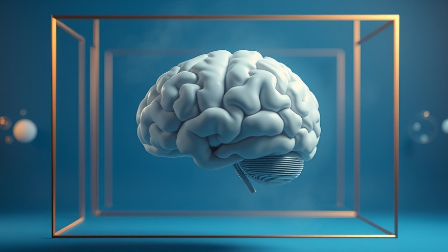 Floating brain illustration representing Artificial General Intelligence History.