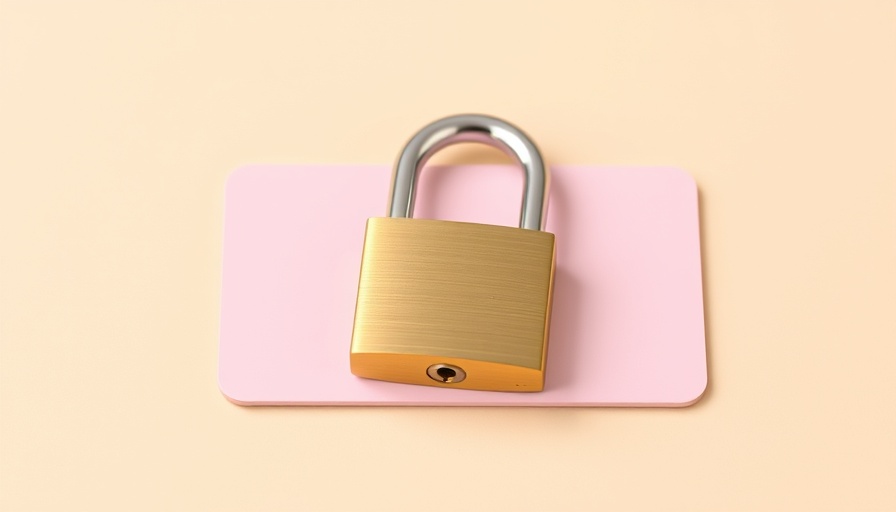 Gold padlock on credit card symbolizing fraud protection.