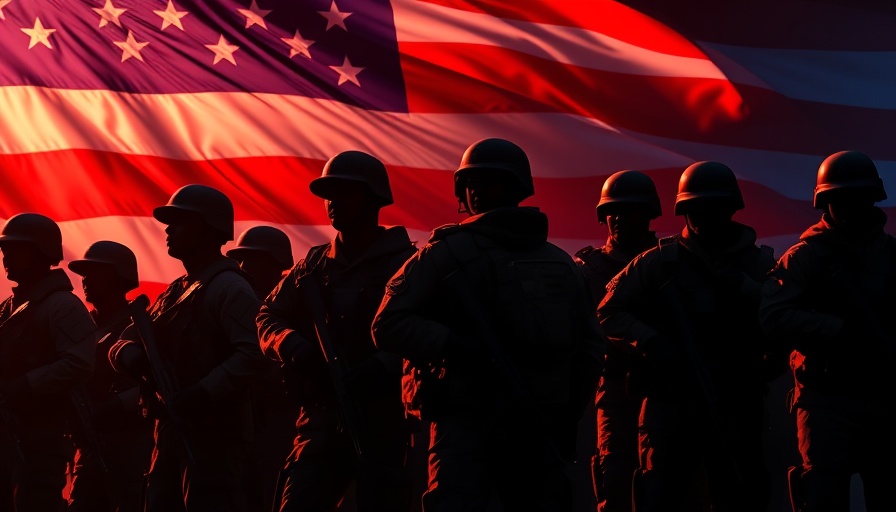 Intense news montage with soldiers and flag, Pritzker democracy.