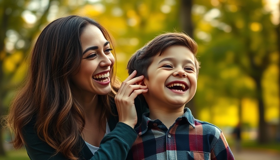 Joyful child and woman in a park highlight wellness and connection.