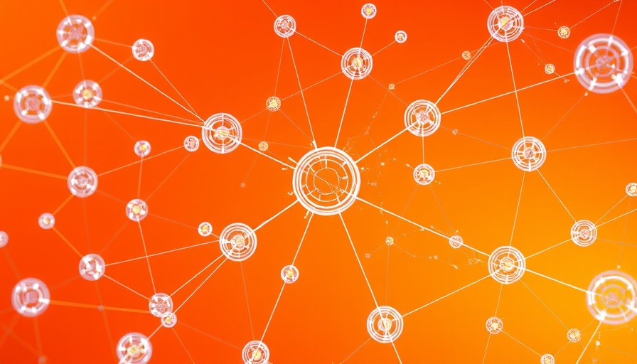 Abstract orange network design symbolizing Tesla Superchargers layout
