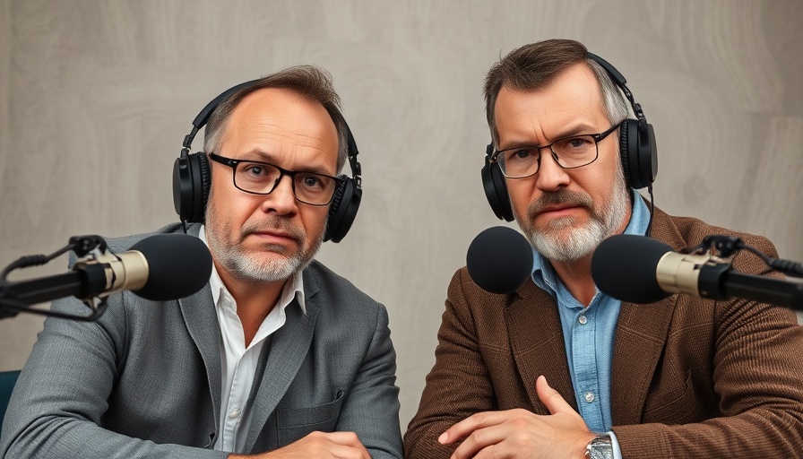 Podcast interview scene discussing vaccine safety.