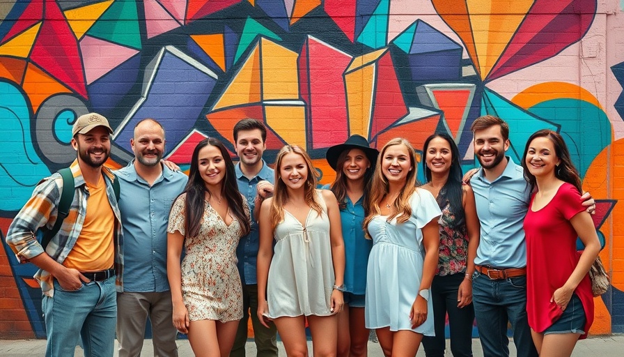 ServiceTitan IPO team gathered in vibrant mural setting.