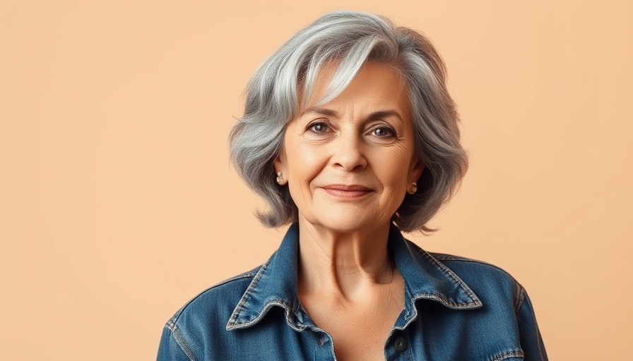 Stylish older woman looking confident, back pain relief concept.