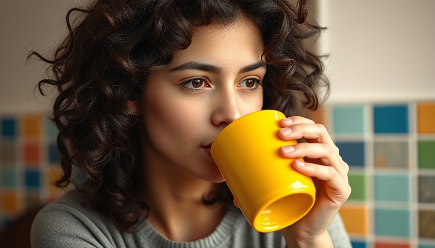 Woman drinking tea for natural sleep tips, cozy setting