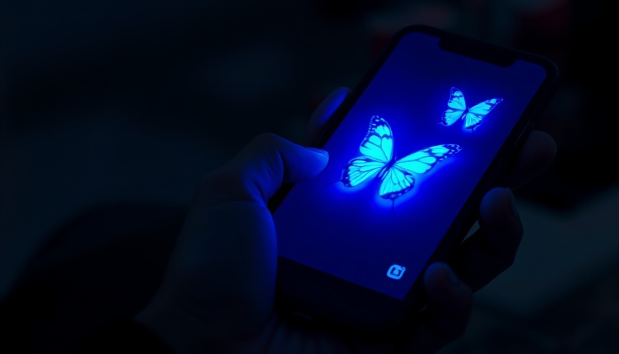 AI Data Labeling concept with Bluesky app on smartphone in blue light.
