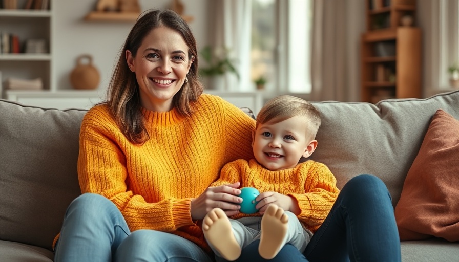 Mother and child on couch discussing ER visit costs.