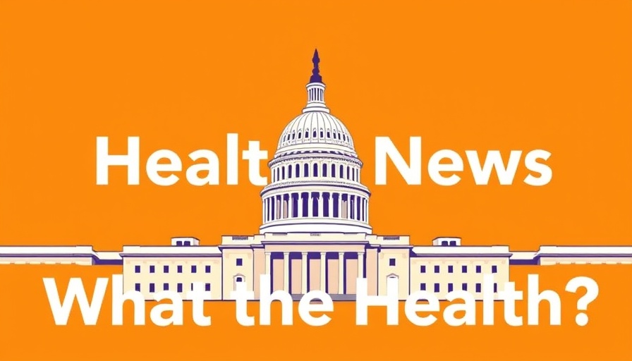 Public health podcast cover with U.S. Capitol illustration.