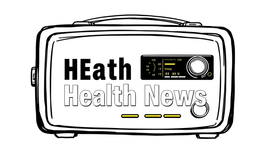 Healthcare updates design with vintage radio sketch.
