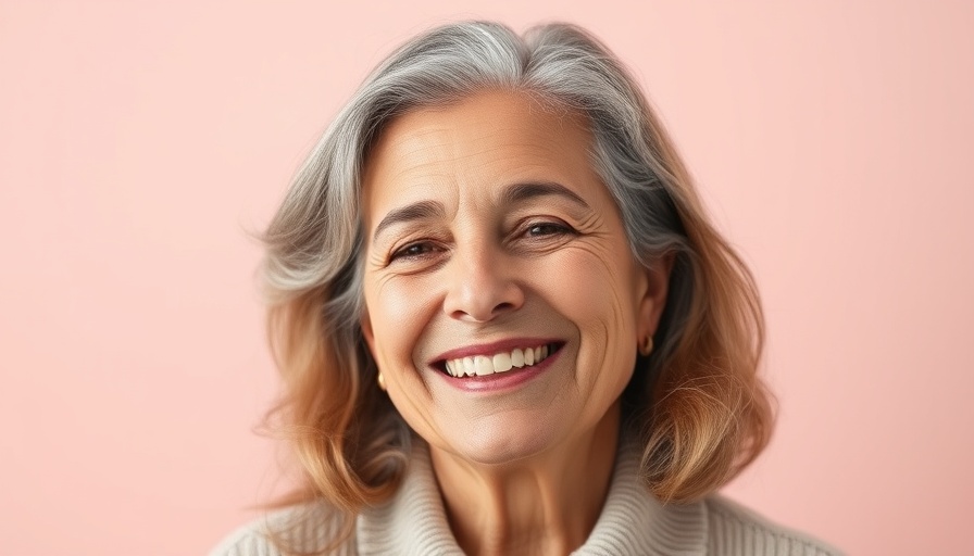 Smiling woman conveying emotional wellness.