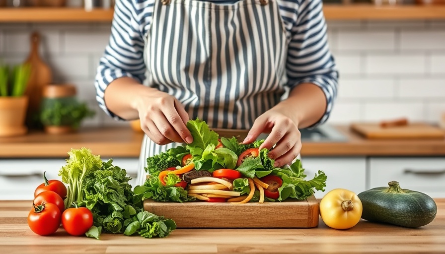 Memory improvement with healthy vegetable preparation in kitchen