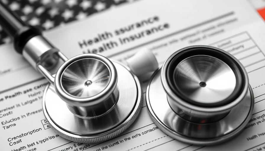 Stethoscope on health insurance form illustrating American healthcare costs.