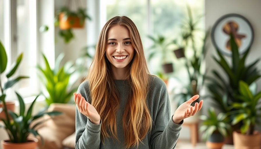 Young woman discussing vegan night cream in cozy room
