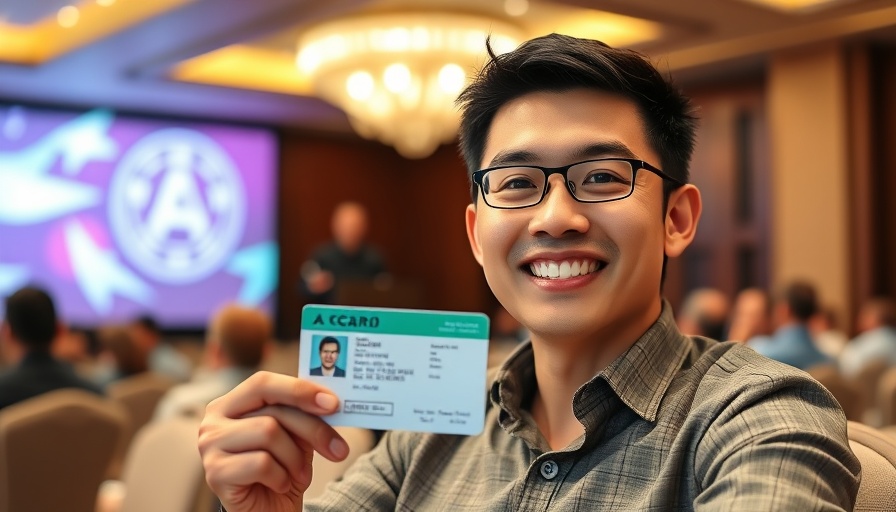 AI copyright lawsuit discussion with smiling speaker at conference