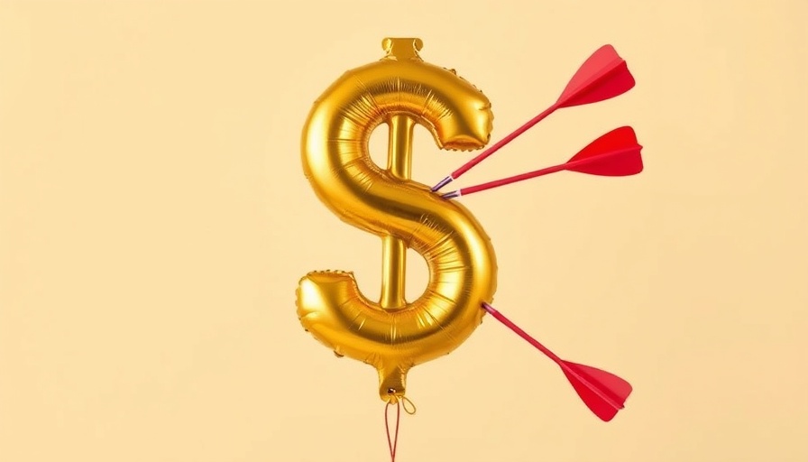 Startup innovation symbolized by dollar balloon with darts