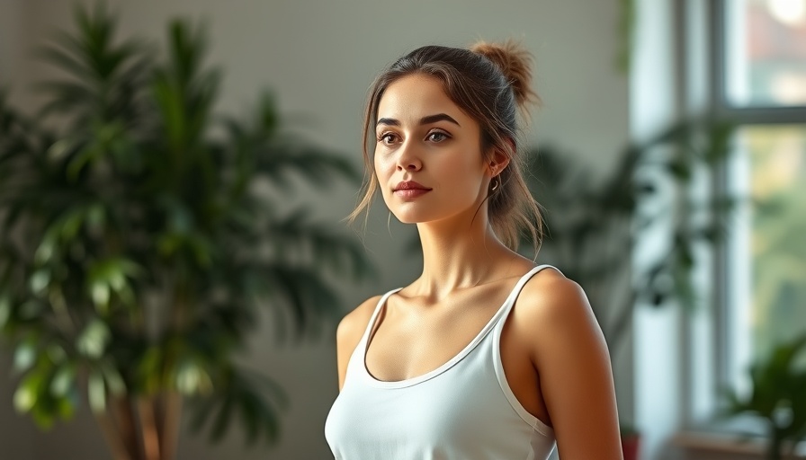 Serene woman in white tank top indoors, weekly horoscope theme