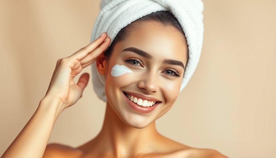 Woman with towel applying cream, highlighting health trends 2025