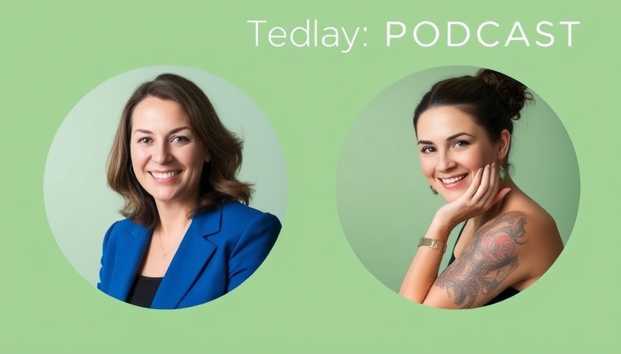 Emotional Brain Training podcast promo with two smiling women.