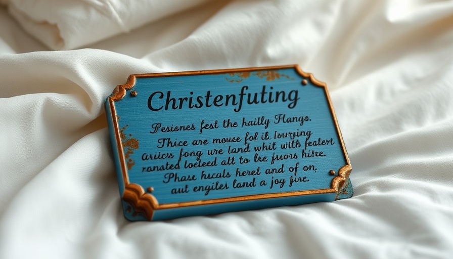 Christening plaque with handwritten family history details
