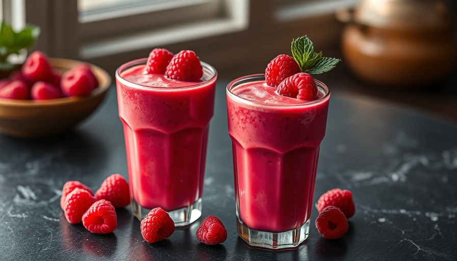 Creamy raspberry smoothies showcasing caffeine benefits.
