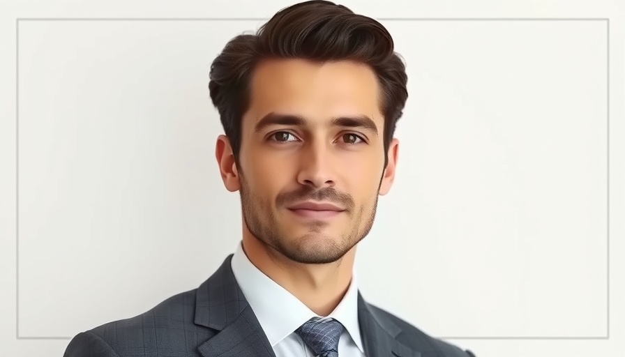 Portrait of a confident man in a suit, neutral background.