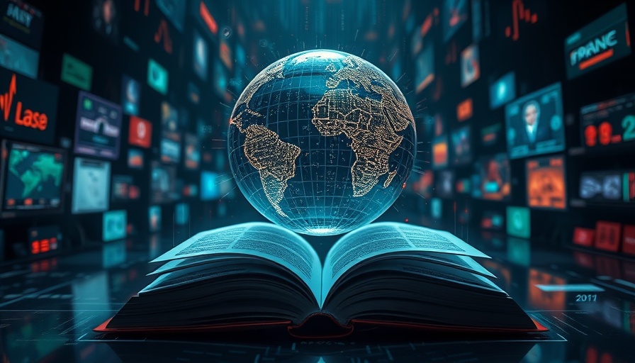Futuristic digital globe and book symbolizing decentralization.