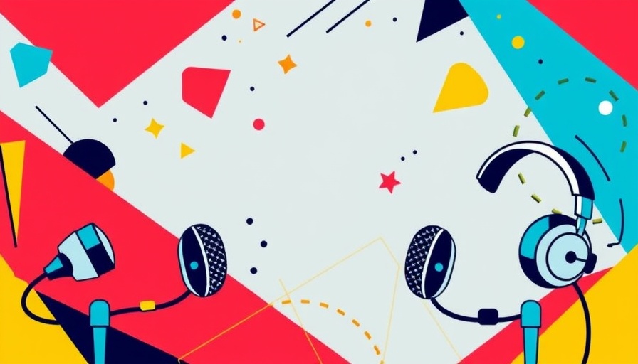 Colorful illustration of podcasting on the vaccine debate.