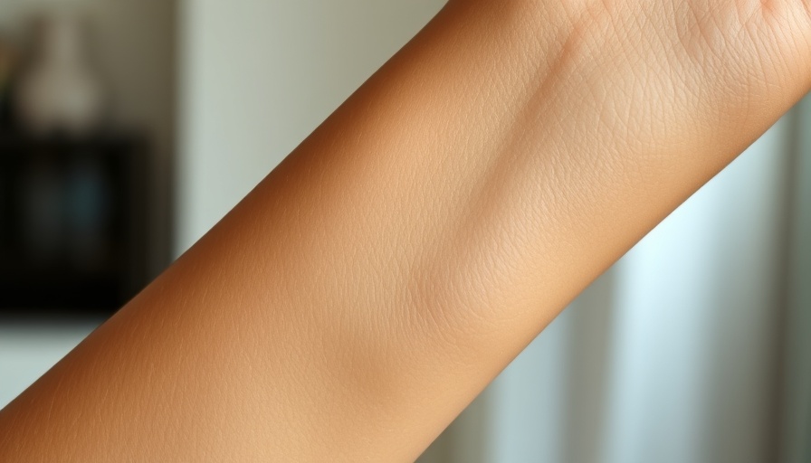 Close-up comparison of elbow skin improvement after body care routine.