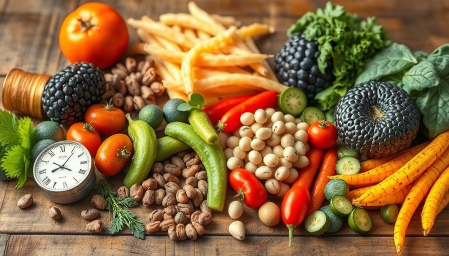 Assorted plant-based foods rich in omega-3, natural arrangement