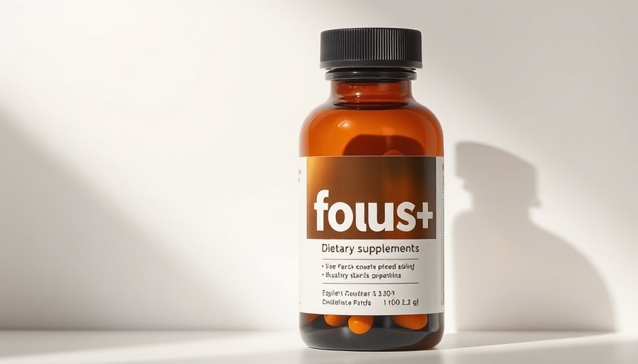 Focus+ supplement bottle to combat text distraction
