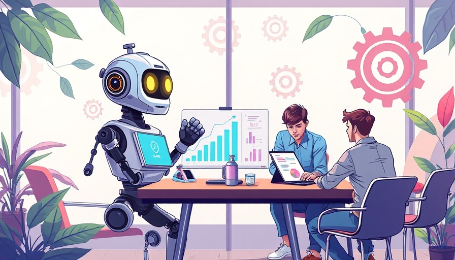 Colorful illustration of AI agents and analytics discussion