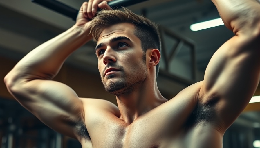 Man demonstrating pull-up standards in gym.