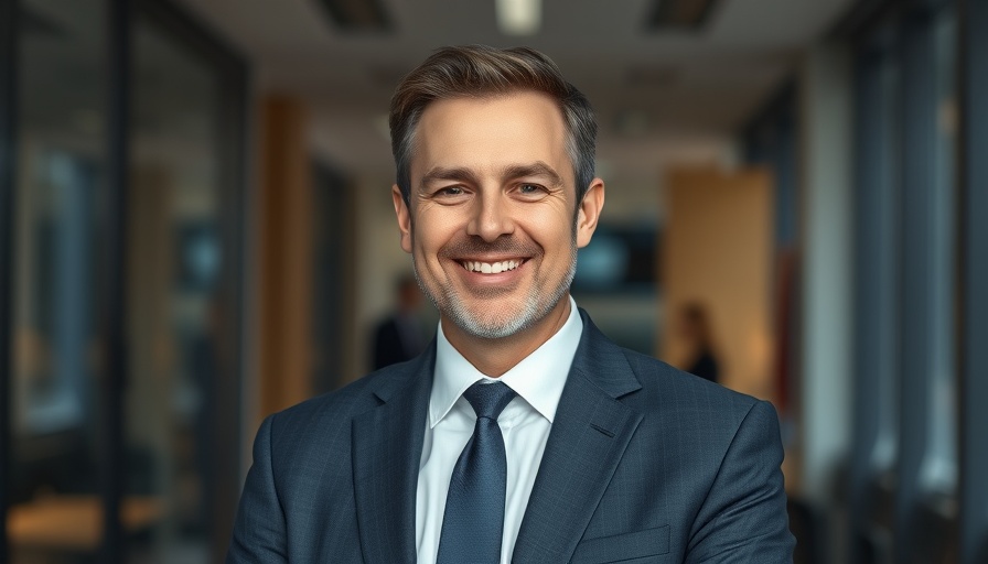 Confident middle-aged man in office, related to 340B program.