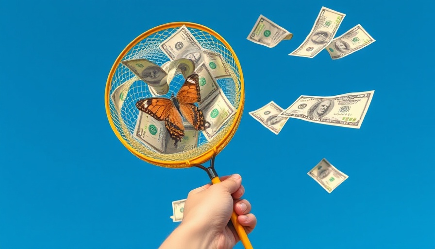 Capturing floating dollar bills symbolizing SME financing opportunities.