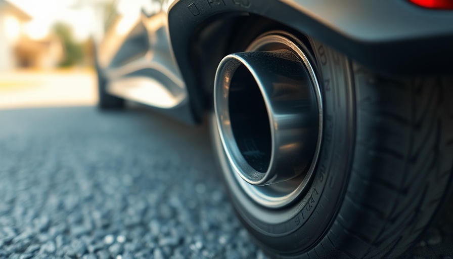 Canoo furlough car exhaust close-up, parked vehicle focus.