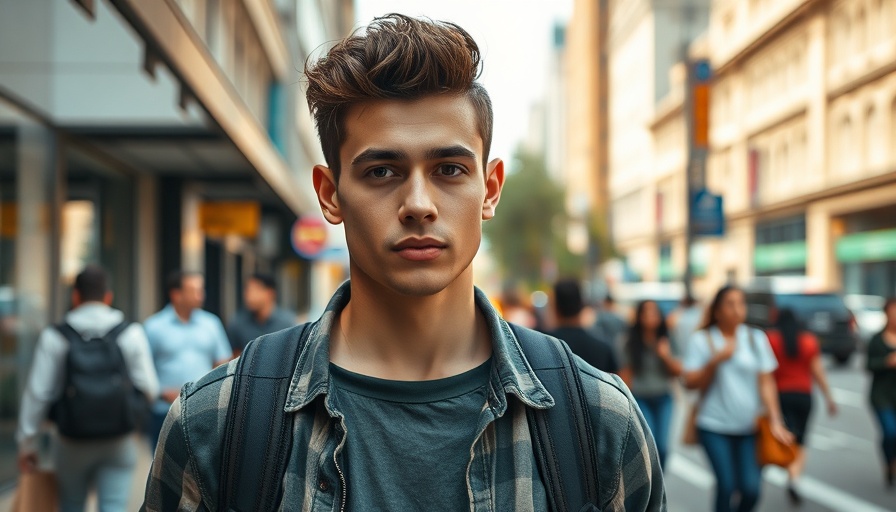 Solo GPs concept featuring a focused young man in an urban setting