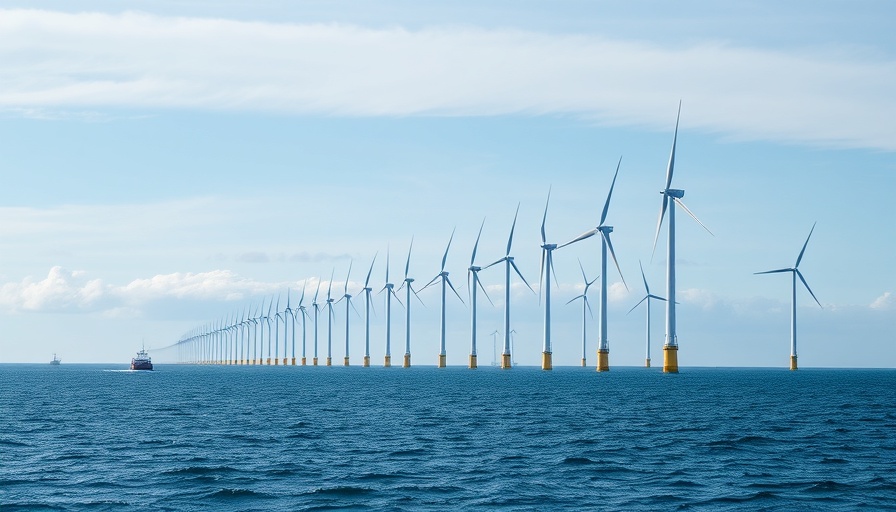 Offshore wind farm sea view showcasing renewable energy.