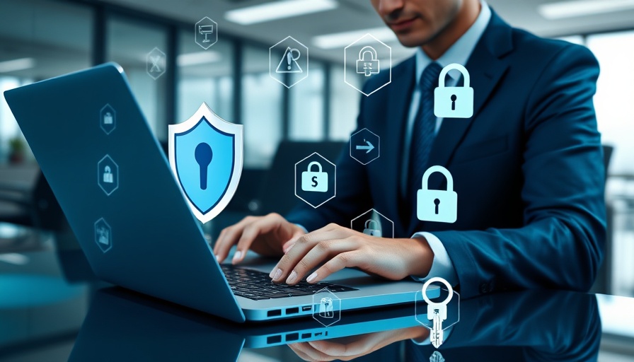 Healthcare cyberattacks concept with digital security icons overlay.