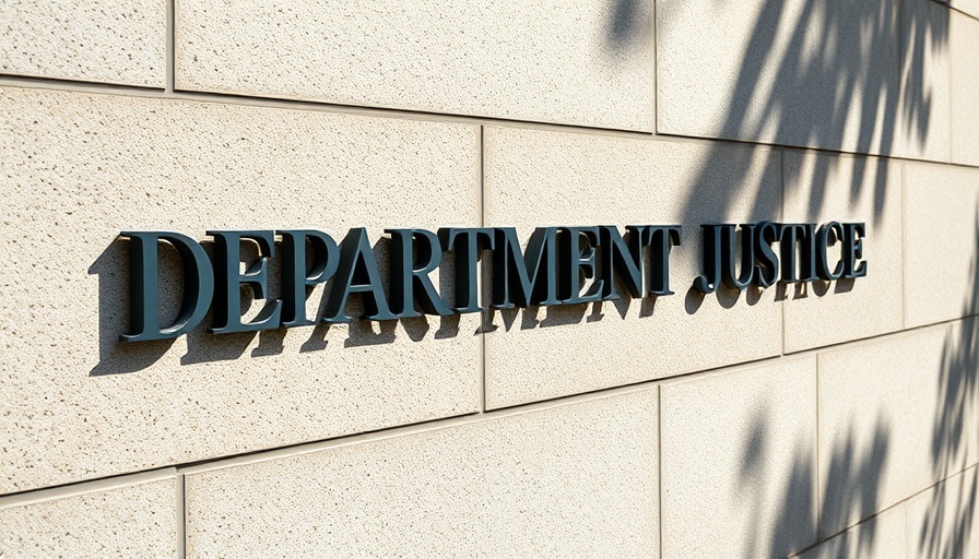 Department of Justice sign related to Medicare Advantage Settlement