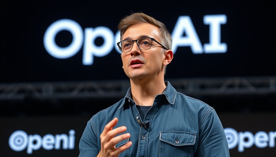 OpenAI Profitability speaker discussing at conference, bright background.