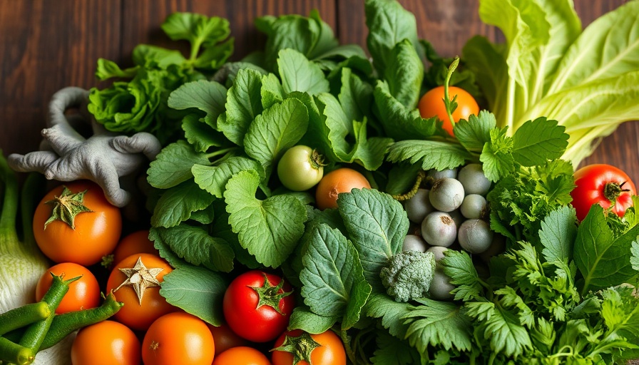 Assorted green foods for circulation on wooden surface.