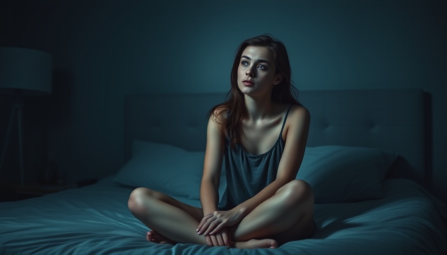 Young woman with thoughtful expression in dimly lit room, Youth Anxiety and Climate.