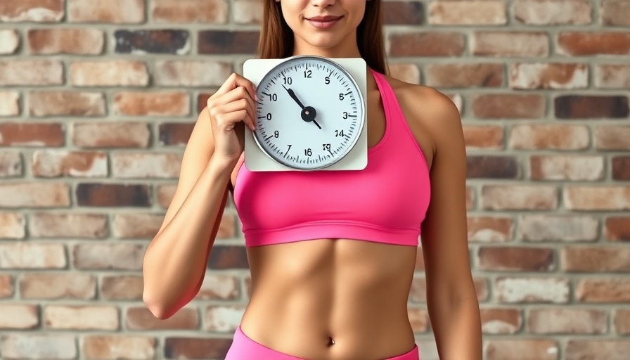 Intermittent Calorie Restriction concept with fit woman and scale