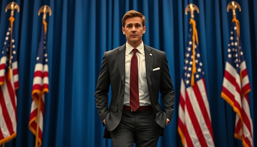 Man in suit with American flags, symbolizing Medicaid changes.