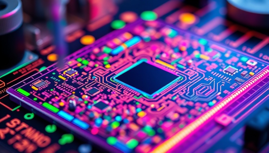 Colorful silicon wafer circuit patterns, related to trade blacklist.