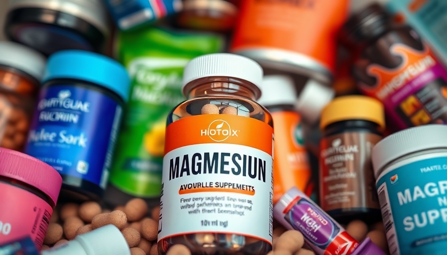 Magnesium supplement for muscle building close-up vibrant colors.