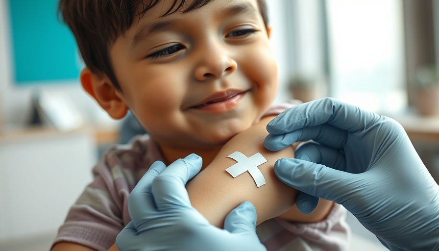 Child receiving vaccination band-aid, highlighting childhood vaccination rates.