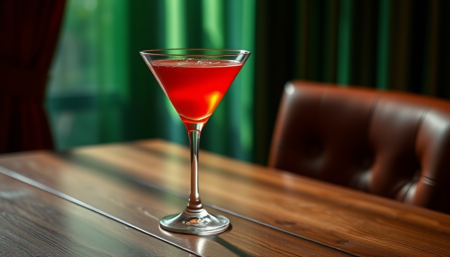 Cocktail on table highlighting alcohol cancer risk association.