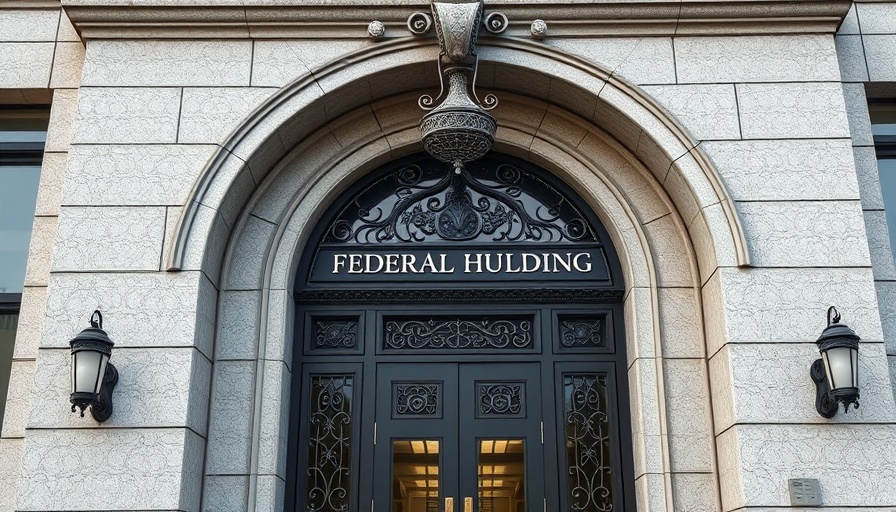Federal Trade Commission building entrance with intricate metalwork.